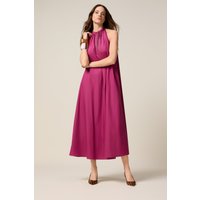 Oltre Long Poplin Dress Fuchsia Maat: S | Maxi Jurken Outlet | Dames | Roze
