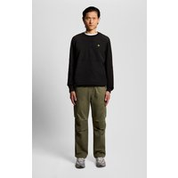 Lyle & Scott Half Raglan Hybrid Sweatshirt Jet Black Maat: S | Sweaters Outlet | Heren | Zwart