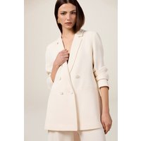 Oltre Double-breasted Blazer In Crepe Fabric White Maat: 48 | Blazers Outlet | Dames | Wit