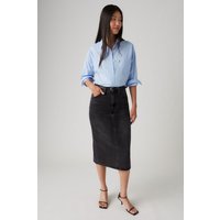 Levi's High Rise Back Slit Skirt Maat: W27 | Midi Rokken Outlet | Dames | Zwart