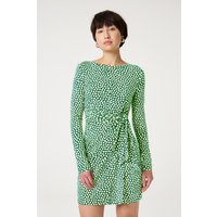 Fabienne Chapot Lilo Short Dress Green Apple/warm White Maat: L | Mini Jurken Outlet | Dames | Groen