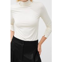 French Connection Venitia Jersey Split Cuff Top Classic Cream Maat: M | Longsleeves Outlet | Dames | Wit