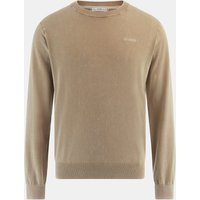 GUESS Eco Chesley Washed Ls Cn Slate Taupe Maat: XS | Sweaters Outlet | Heren | Beige