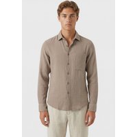 Dstrezzed Ds-dandy Shirt Timber Wolf Maat: M | Casual Overhemden Outlet | Heren | Beige