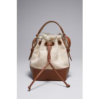 & Other Stories Mini Aimo Bucket Canvas Beige Maat: OS | Handtassen Outlet | Dames | Beige