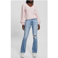 GUESS Eco Ls Vn Madeline Textu Low Key Pink Maat: M | Sweaters Outlet | Dames | Roze