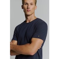 No Excess T-shirt Crewneck Solid Relief Jacquard Deep Blue Maat: XXXL | Basic T-Shirts Outlet | Heren | Blauw