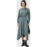 AllSaints Lexi Dress Steel Blue Maat: 8 | Blousejurken Outlet | Dames | Blauw