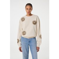 Fabienne Chapot Archie Sweater Oatmeal Melange Maat: S | Sweaters Outlet | Dames | Beige