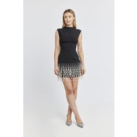 Odd Muse Sleeveless Pearl Drop Dress Black Maat: S | Mini Jurken Outlet | Dames | Zwart