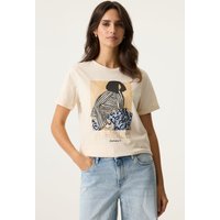 Garcia Ladies T-shirt Ss Whitecap Maat: M | Tops Outlet | Dames | Zwart