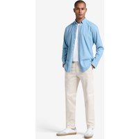 No Label Felix Chambray Denim Cotton Indigo Maat: S | Casual Overhemden Outlet | Heren | Blauw