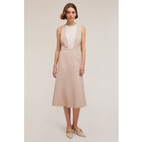 Motivi Flare Dress With Insert Beige Maat: 40 | Midi Jurken Outlet | Dames | Beige