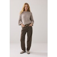 Summum Woman Loose Fit Coloured Denim Dark Camo Maat: 34 | Wijde Broeken Outlet | Dames | Bruin