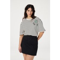 Fabienne Chapot Benja T-shirt Cosy White/black Maat: XL | Tops Outlet | Dames | Zwart