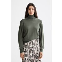 Scotch & Soda Relaxed Fit Roll Neck Pullover Thyme Maat: M | Sweaters Outlet | Dames | Groen