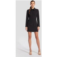 Odd Muse Collared Long Sleeve Mini Dress Black Maat: M | Mini Jurken Outlet | Dames | Zwart