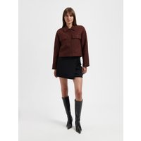 We Are Labels Nous Sommes Labels – Kittie Tweed Jacket Red Maat: L | Korte Jassen Outlet | Dames | Bruin