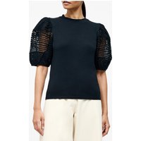 French Connection Crochet Lace Slv Black Maat: M | Blouses Outlet | Dames | Zwart