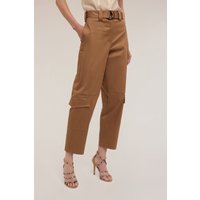 Motivi Satin Cargo Trousers Brown Maat: 42 | Cargobroeken Outlet | Dames | Bruin