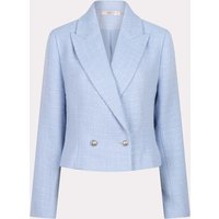 EsQualo Blazer Double Breasted Tweed Sky Blue Maat: 42 | Blazers Outlet | Dames | Blauw