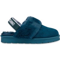 Moschino Velour Mule Elastic Logo Band Green Maat: 38 | Slippers Outlet | Dames | Groen