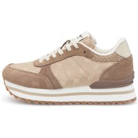 Woden Ronja Plateau Heritage Coffee Cream Maat: 40 | Sneakers Outlet | Dames | Beige