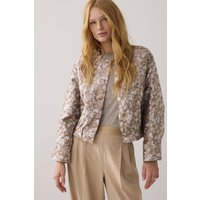 Summum Woman Jacket Bomber Leaves Jaquard Alpaca Maat: XS | Bomberjacks Outlet | Dames | Bruin