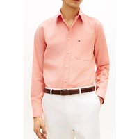 Tommy Hilfiger Light Oxford Solid Shirt Brilliant Orange Maat: XL | Casual Overhemden Outlet | Heren | Blauw