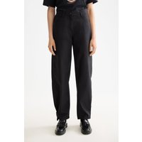 Scotch & Soda Lotus Barrel Leg Seam Detail Pant Meteorite Maat: L/30 | Wijde Broeken Outlet | Dames | Zwart