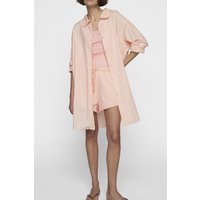 10DAYS Blouse Voile Stripes Peach Maat: L | Longsleeves Outlet | Dames | Oranje