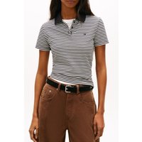 Tommy Hilfiger Tjw Slim Essential Polo Black/ecru Stripe Maat: M | Poloshirts Outlet | Dames | Zwart