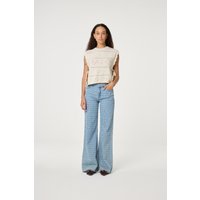 Fabienne Chapot Thea Wide Leg Jeans Light Blue Maat: W27L34 | Wijde Broeken Outlet | Dames | Blauw