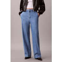 Calvin Klein Ultra High Pleated Jeans Astoria Maat: W30 | Wijde Broeken Outlet | Dames | Blauw