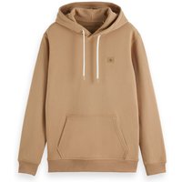 Scotch & Soda Regular-fit Logo Badge Hoodie Tannin Maat: XL | Hoodies Outlet | Heren | Beige