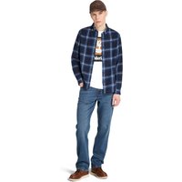 Timberland Midweight Flannel Check Shirt Peacoat Yd Maat: XL | Casual Overhemden Outlet | Heren | Blauw