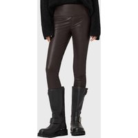 AllSaints Cora Leather Legging Bitter Brown Maat: 10 | Leggings Outlet | Dames | Bruin