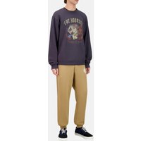 The Kooples Hoodless Sweatshirt With Tiger Print On The Front Carbone Maat: XL | Sweaters Outlet | Heren | Zwart
