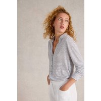 White Stuff Charlie Linen Shirt White Multi Maat: 8 | Longsleeves Outlet | Dames | Wit