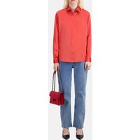 The Kooples Long-sleeved Silk Satin Shirt Red Brique Maat: 36 | Blouses Outlet | Dames | Rood