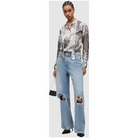 AllSaints Toni Venetia Shirt Concrete Grey Maat: 14 | Longsleeves Outlet | Dames | Grijs