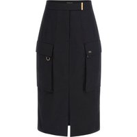 GUESS Irina Midi Skirt Jet Black A996 Maat: 46 | Midi Rokken Outlet | Dames | Zwart
