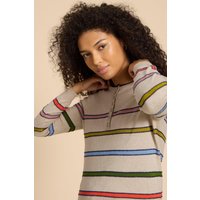 White Stuff Sienna Stripe Jumper Ivory Multi Maat: 20 | Sweaters Outlet | Dames | Beige