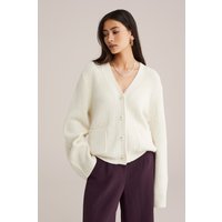 We Fashion Knitted Cardigan Off-white Maat: L | Gebreide Truien Outlet | Dames | Wit