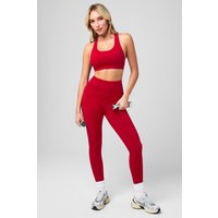 Fabletics Seamless High-waisted Houndstooth Legging Holly Berry/heated Maat: L REG | Leggings Outlet | Dames | Roze