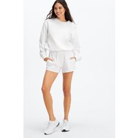 Fabletics Lightweight Go-to Slim Sweatshort Bright White Maat: M REG | Sport Shorts Outlet | Dames | Wit