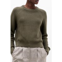 French Connection Lily Mozart Crew Nk Jumper Khaki Green Khaki Green Maat: XL | Longsleeves Outlet | Dames | Bruin