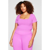 Fabletics Sleek Seamless Scoop Neck Short-sleeve Top Electric Orchid Maat: XS REG | Tops Outlet | Dames | Roze