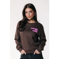 Colourful Rebel Puff Logo Relaxed Sweat Chocolate Brown Maat: S | Sweaters Outlet | Dames | Bruin