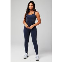 Fabletics Seamless Lurex Jumpsuit Deep Navy Sparkle Maat: M REG | Jumpsuits Outlet | Dames | Blauw